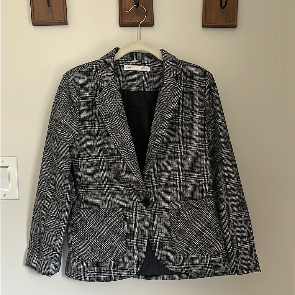 Altar'd State Monochrome Checkered Jacket